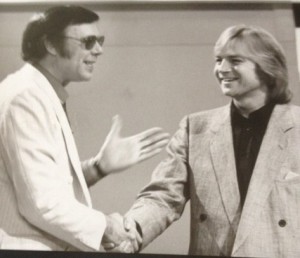 Justin Hayward and Marty Wilde shaking hands